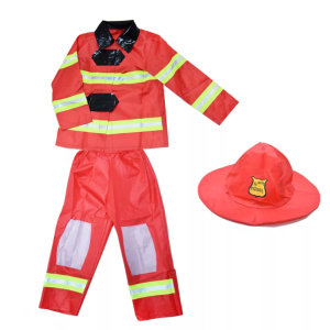 Farsangi tűzoltó jelmez gyerekeknek – S méret – 90-110 cm magasságra (BBJ) - Image 3