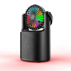 ZQS-1440 Bluetooth hangszóró 1500mAh akkumulátorral és RBG fényekkel a nyári bulikhoz - 2in1 hangszóró és mini ventilátor (BBV) - Image 1