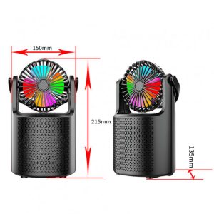 ZQS-1440 Bluetooth hangszóró 1500mAh akkumulátorral és RBG fényekkel a nyári bulikhoz - 2in1 hangszóró és mini ventilátor (BBV) - Image 5