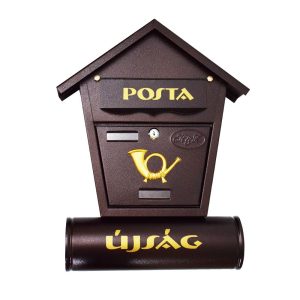 Utcai postaláda újságtartóval - sötétbarna (BBL) (BBD) (BBA) - Image 1