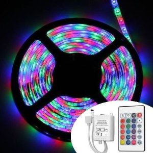 5M-es színes (RGB) távirányítható led szalag szett (BBV)