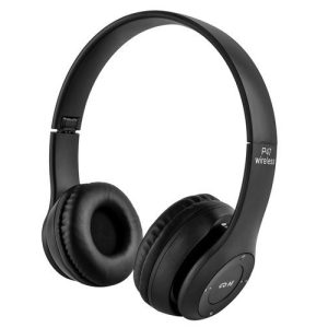 P47 Bluetooth-os akkus  fejhallgató headset MP3 lejátszó - fekete (BBV) - Image 5