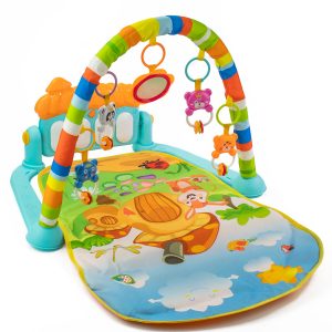 Piano Fitness baba játszószőnyeg - állatos csörgőkkel, hang-, és fényhatásokkal, altatózenével - piros (BBJ) - Image 4