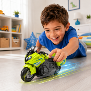 1:14 játék sportmotor fény- és hanghatásokkal – multifunkciós versenymotor gyerekeknek (BBMJ) - Image 4