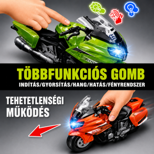 1:14 játék sportmotor fény- és hanghatásokkal – multifunkciós versenymotor gyerekeknek (BBMJ) - Image 5