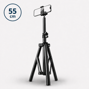 EZRA HL97-1 55 cm-es telefon tripod állvány – állítható mobiltelefon tartó fotózáshoz és videózáshoz (THM) - Image 1