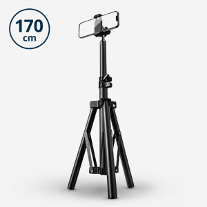 EZRA HL97-2 170 cm-es telefon tripod állvány – állítható mobiltelefon tartó fotózáshoz és videózáshoz (THM) - Image 1