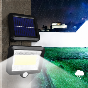 HAYAMI KL25-259 napelemes COB LED fali lámpa – mozgásérzékelős kültéri szolár világítás (BBD) - Image 2