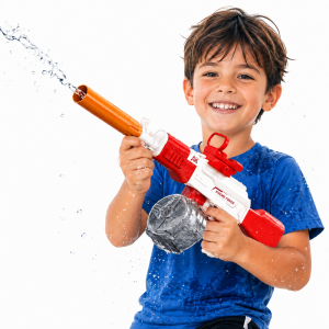 HydroStrike AK47 elektromos vízipisztoly – automata vízfegyver nagy tartállyal, piros (BBMJ) - Image 6