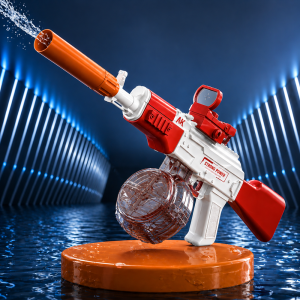 HydroStrike AK47 elektromos vízipisztoly – automata vízfegyver nagy tartállyal, piros (BBMJ) - Image 5