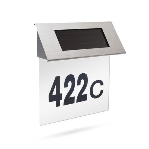 Modern kültéri LED házszám világítás rozsdamentes acélból - 19 x 18,5 cm (GL-11446B) - Image 1