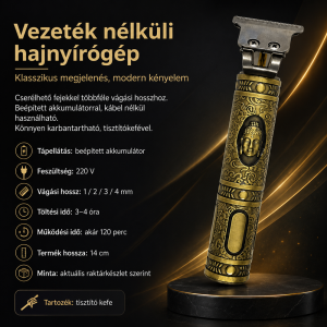 Titánium pengés hajnyíró és hajformázó cserélhető fejekkel YT-08 (BBV) (BBL) - Image 4