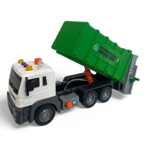 Zöld színű szemétszállító kukás teherautó – súrlódásos meghajtású játékautó hangeffektekkel gyerekeknek 26cm JS108 (BBJ) - Image 6