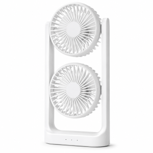 BreezeMax 360°-ban állítható duplafejes asztali ventilátor – USB, LED világítással 53202 (BBM) - Image 3