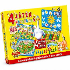 Háziállatok 4 az 1-ben társasjáték készlet – fejlesztő családi játék gyerekeknek, 3 éves kortól (BBMJ) - Image 4