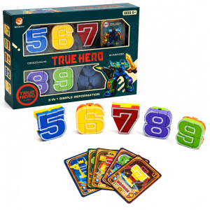 NumberBots átalakítható számrobot készlet – számokból összeépíthető transformer játék gyerekeknek 5-9 számok (BBJ) - Image 5
