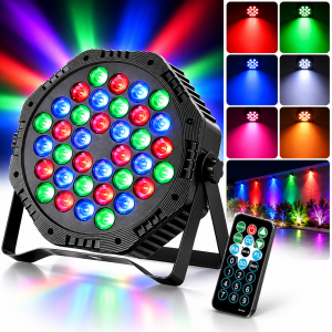 36 LED-es RGB PAR színpadi fény – party lámpa hangvezérléssel AB-WT12(BBD) - Image 4